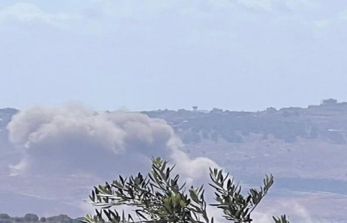 غارات إسرائيلية على تبنا تتسبب بإغلاق الطريق