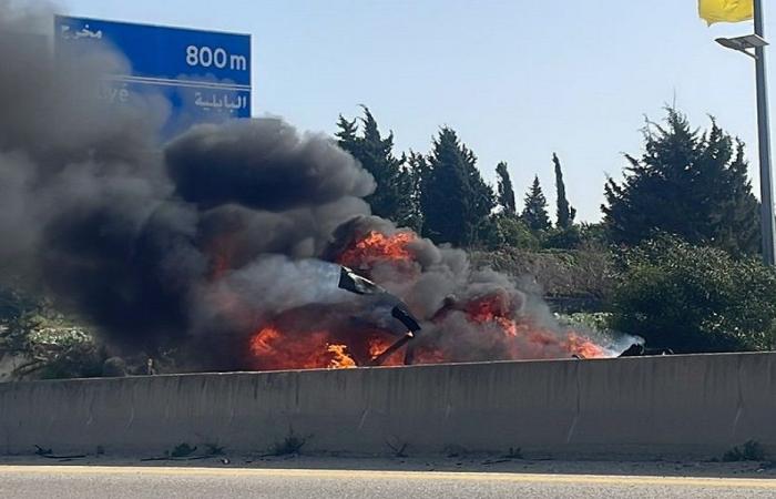 يالفيديو: استهداف سيارة في أنصارية