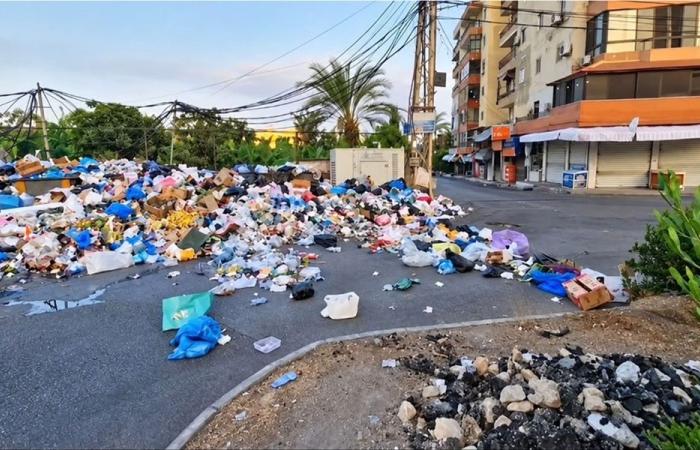 إقفال طريق القياعة في صيدا بالنفايات!