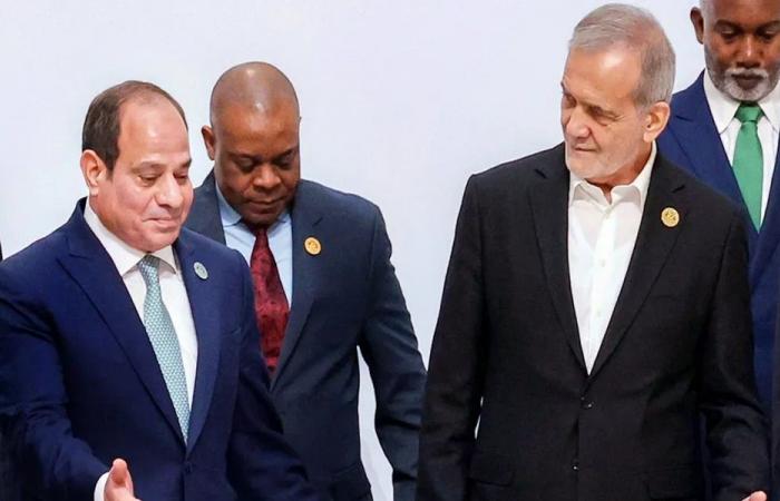 لقاء يجمع بزشكيان بالسيسي